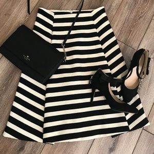Black & white striped skirt